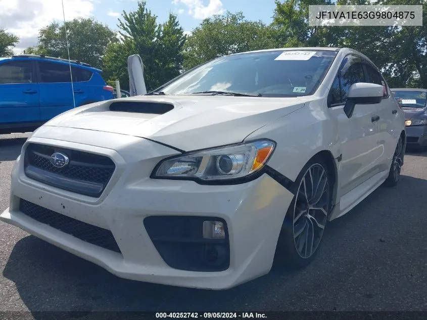 2016 Subaru Wrx Premium VIN: JF1VA1E63G9804875 Lot: 40252742