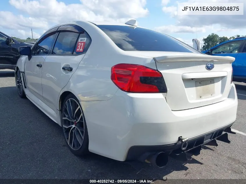 2016 Subaru Wrx Premium VIN: JF1VA1E63G9804875 Lot: 40252742