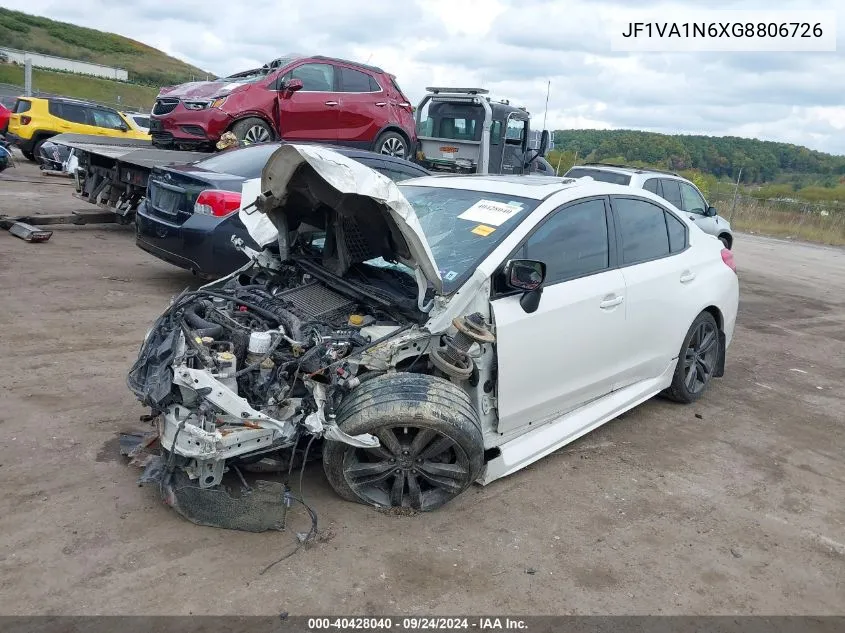 2016 Subaru Wrx Limited VIN: JF1VA1N6XG8806726 Lot: 40428040