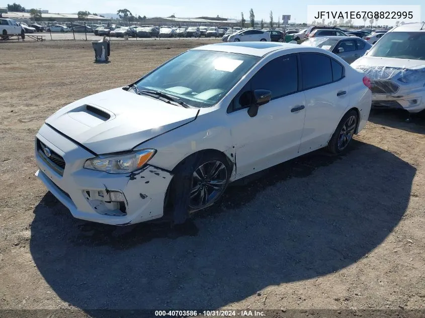 2016 Subaru Wrx Premium VIN: JF1VA1E67G8822995 Lot: 40703586