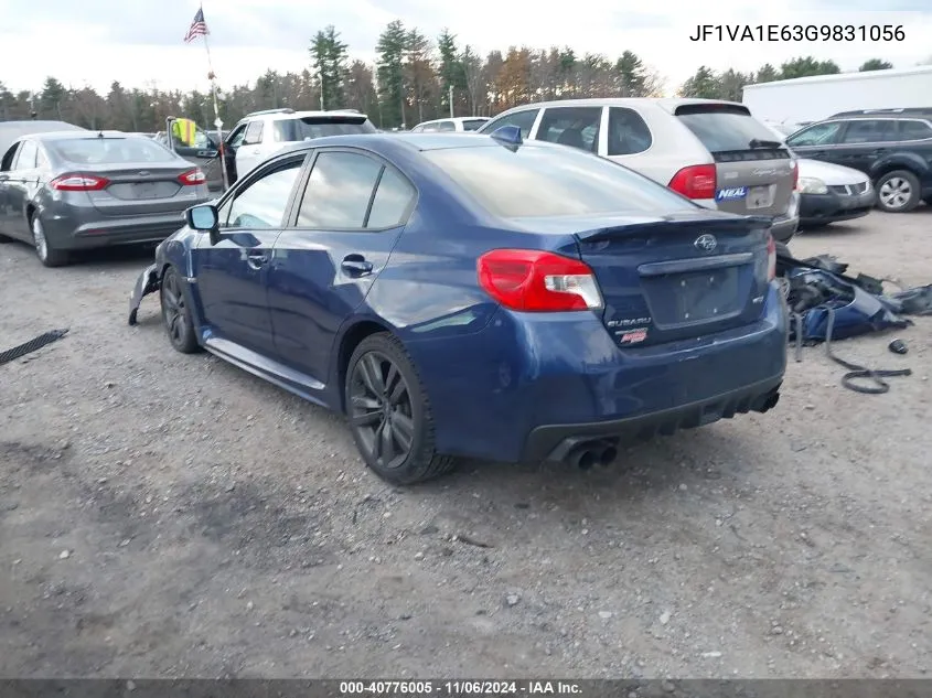 2016 Subaru Wrx Premium VIN: JF1VA1E63G9831056 Lot: 40776005