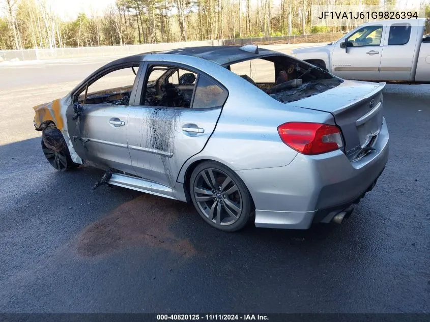 2016 Subaru Wrx Limited VIN: JF1VA1J61G9826394 Lot: 40820125