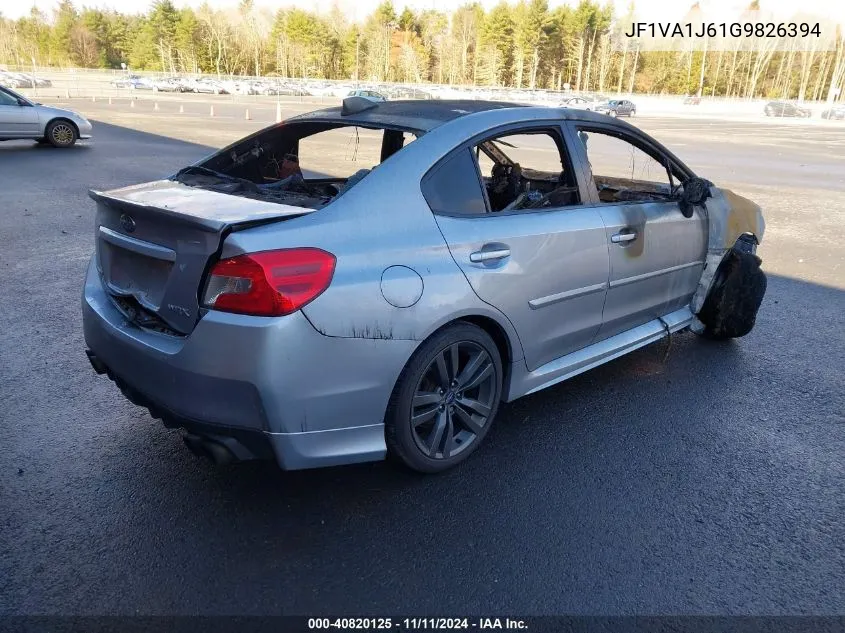 2016 Subaru Wrx Limited VIN: JF1VA1J61G9826394 Lot: 40820125