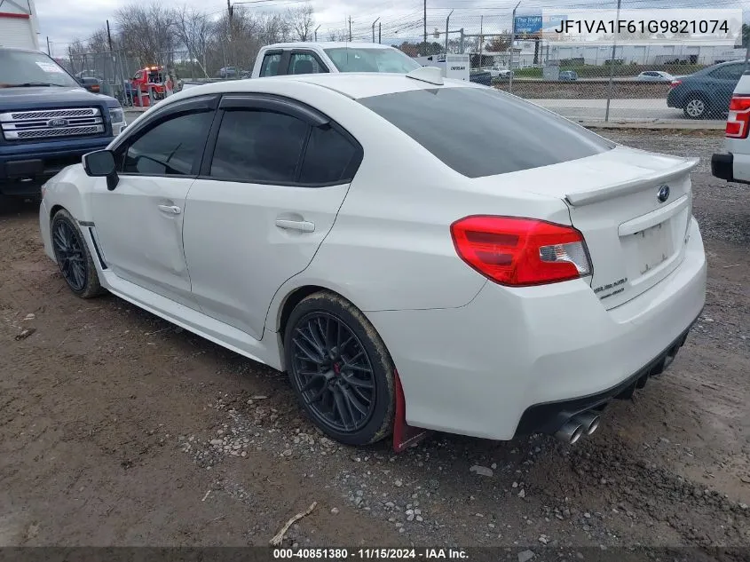 2016 Subaru Wrx Premium VIN: JF1VA1F61G9821074 Lot: 40851380