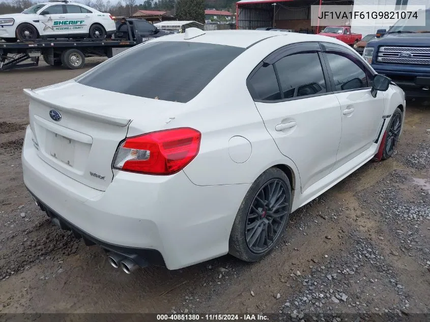 2016 Subaru Wrx Premium VIN: JF1VA1F61G9821074 Lot: 40851380