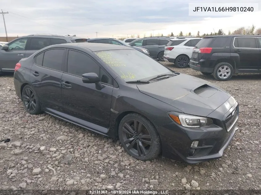 2017 Subaru Wrx Limited VIN: JF1VA1L66H9810240 Lot: 12131367