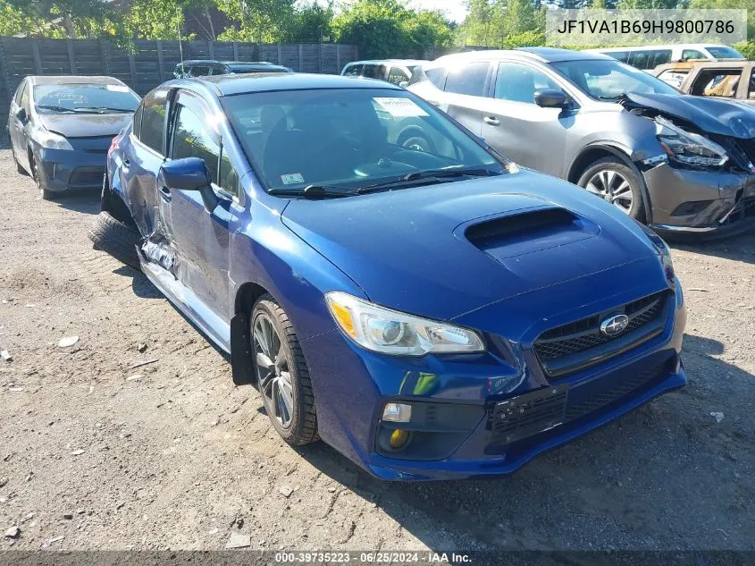 2017 Subaru Wrx VIN: JF1VA1B69H9800786 Lot: 39735223