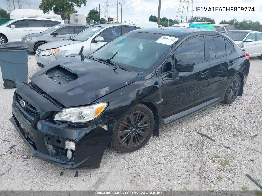 2017 Subaru Wrx Premium VIN: JF1VA1E60H9809274 Lot: 40058603