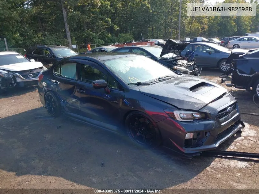 2017 Subaru Wrx VIN: JF1VA1B63H9825988 Lot: 40309375