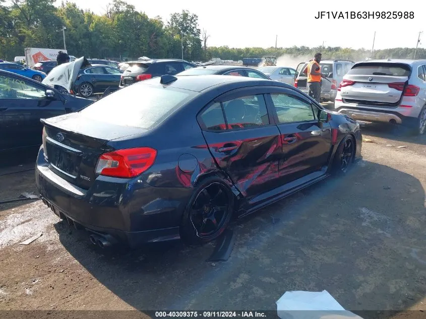 2017 Subaru Wrx VIN: JF1VA1B63H9825988 Lot: 40309375