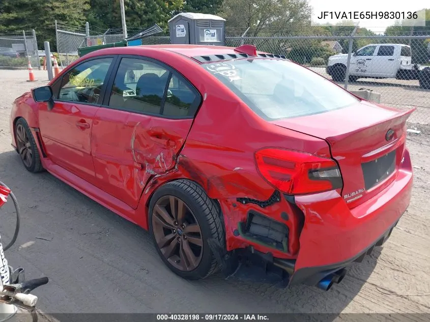 2017 Subaru Wrx Premium VIN: JF1VA1E65H9830136 Lot: 40328198