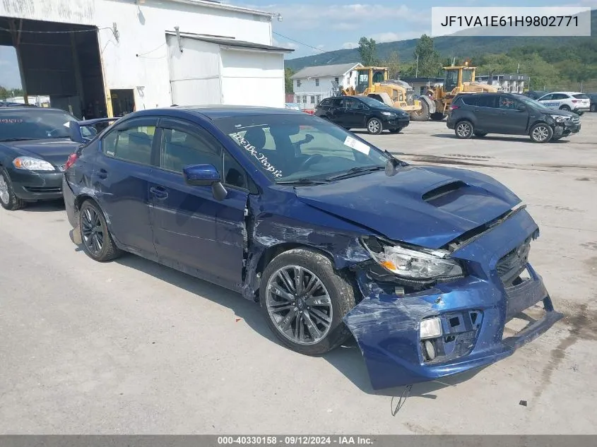 2017 Subaru Wrx Premium VIN: JF1VA1E61H9802771 Lot: 40330158