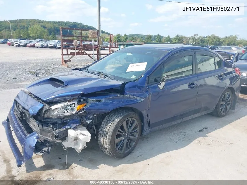 2017 Subaru Wrx Premium VIN: JF1VA1E61H9802771 Lot: 40330158