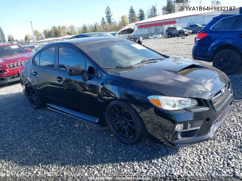 2017 Subaru Wrx VIN: JF1VA1B64H9832187 Lot: 40667890