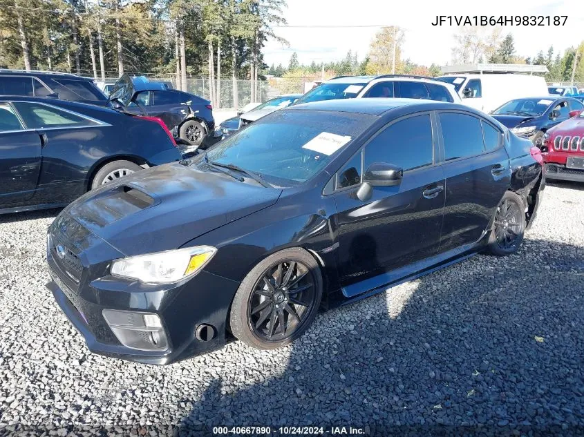 2017 Subaru Wrx VIN: JF1VA1B64H9832187 Lot: 40667890