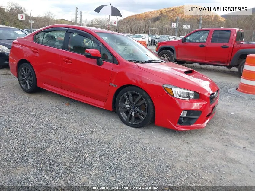 2017 Subaru Wrx Limited VIN: JF1VA1L68H9838959 Lot: 40780824