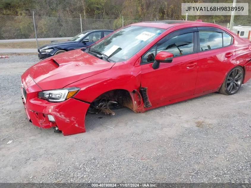 2017 Subaru Wrx Limited VIN: JF1VA1L68H9838959 Lot: 40780824