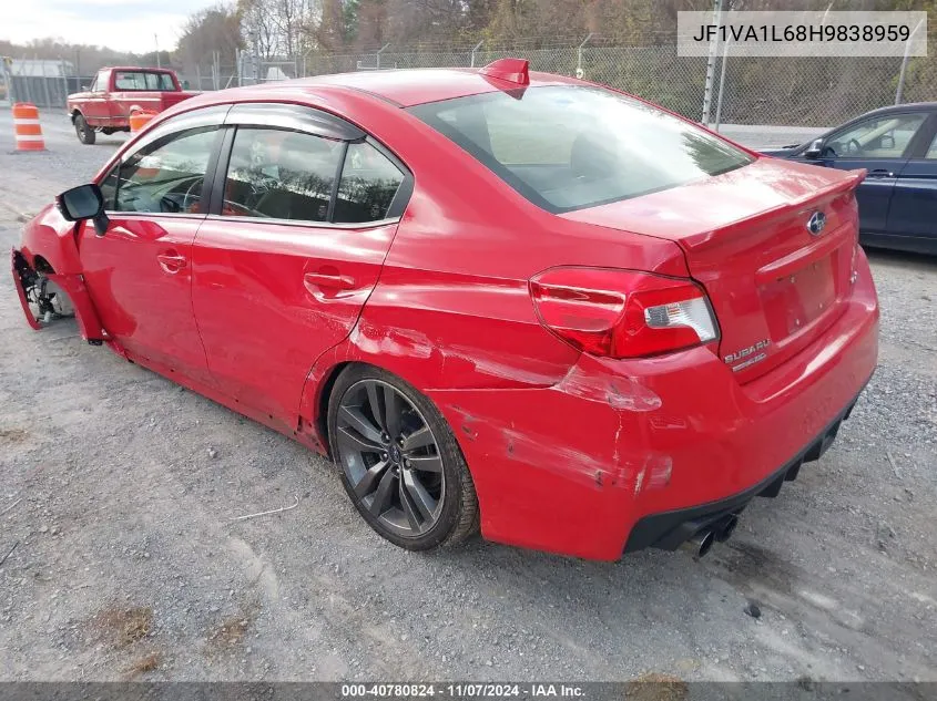 2017 Subaru Wrx Limited VIN: JF1VA1L68H9838959 Lot: 40780824