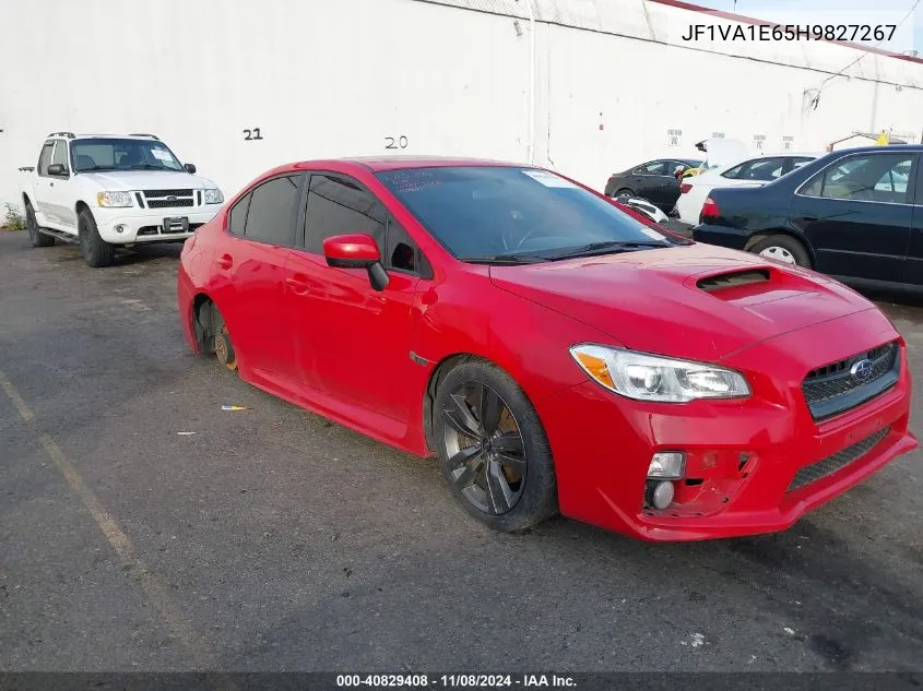 2017 Subaru Wrx Premium VIN: JF1VA1E65H9827267 Lot: 40829408