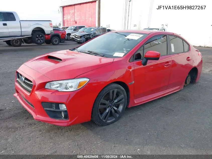 2017 Subaru Wrx Premium VIN: JF1VA1E65H9827267 Lot: 40829408