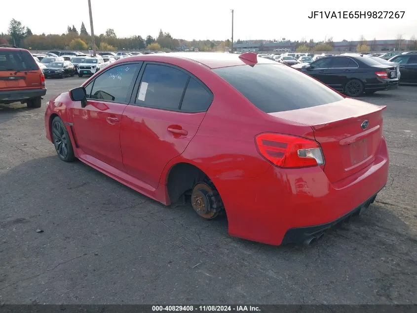 2017 Subaru Wrx Premium VIN: JF1VA1E65H9827267 Lot: 40829408