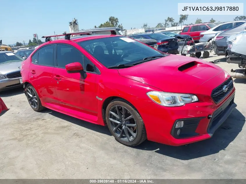 2018 Subaru Wrx Premium VIN: JF1VA1C63J9817880 Lot: 39839148