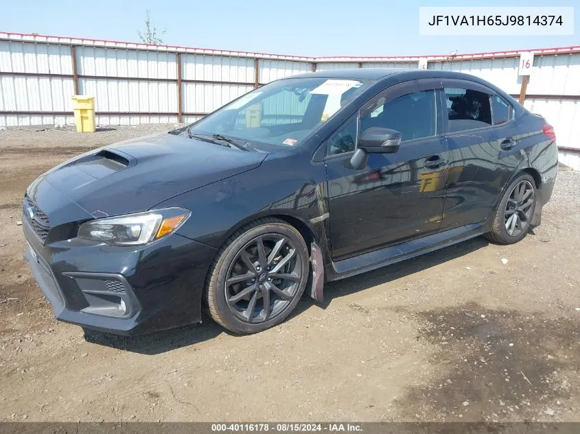 2018 Subaru Wrx Limited VIN: JF1VA1H65J9814374 Lot: 40116178