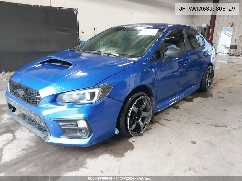 2018 Subaru Wrx VIN: JF1VA1A63J9808129 Lot: 40706058