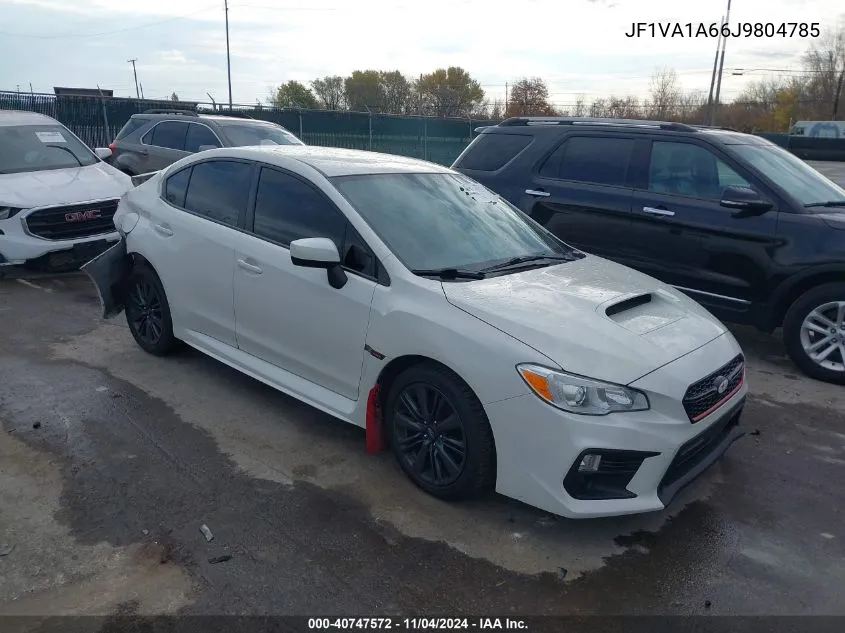 2018 Subaru Wrx VIN: JF1VA1A66J9804785 Lot: 40747572