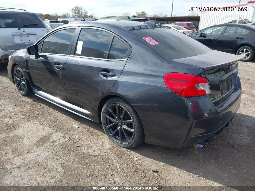 2018 Subaru Wrx Premium VIN: JF1VA1C67J8801669 Lot: 40756560