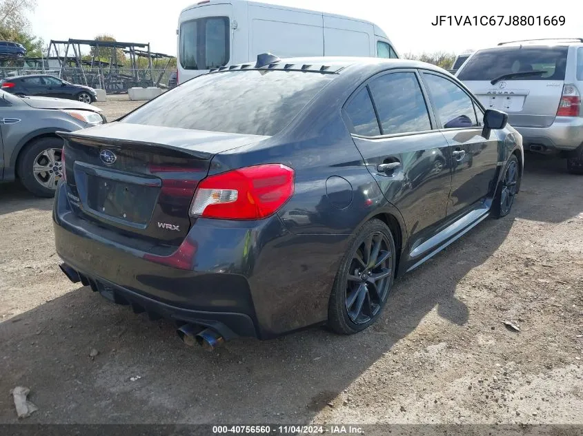 2018 Subaru Wrx Premium VIN: JF1VA1C67J8801669 Lot: 40756560