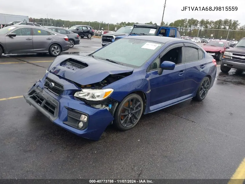 2018 Subaru Wrx VIN: JF1VA1A68J9815559 Lot: 40773788