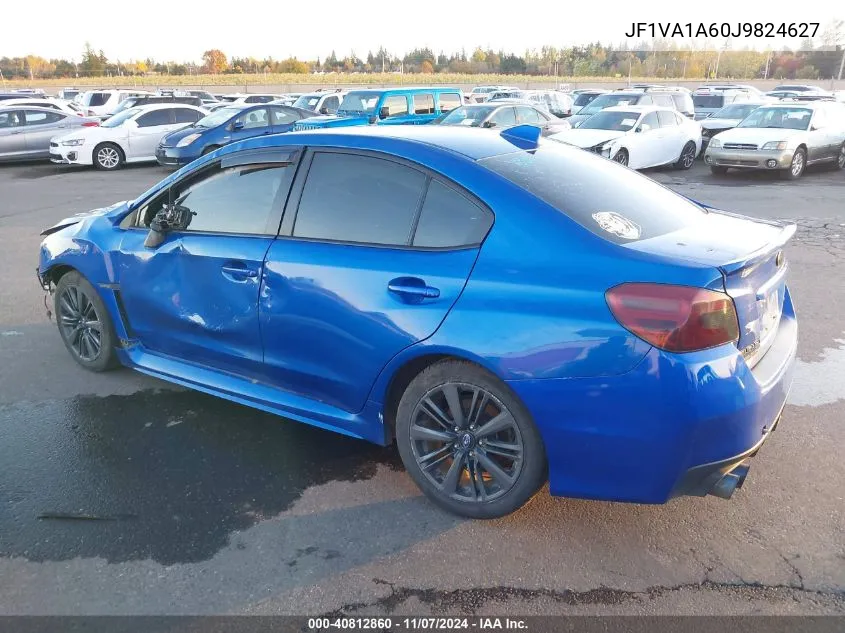 2018 Subaru Wrx VIN: JF1VA1A60J9824627 Lot: 40812860