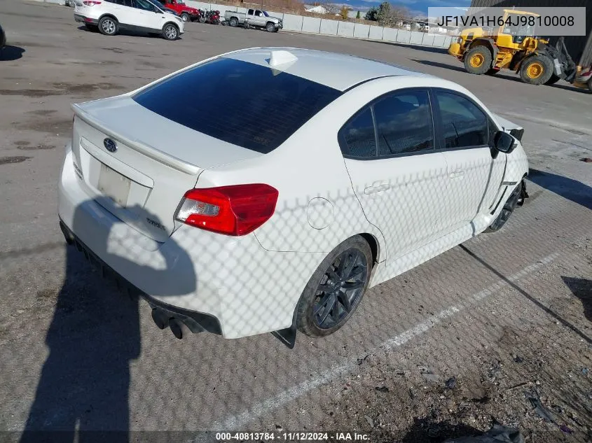 2018 Subaru Wrx Limited VIN: JF1VA1H64J9810008 Lot: 40813784