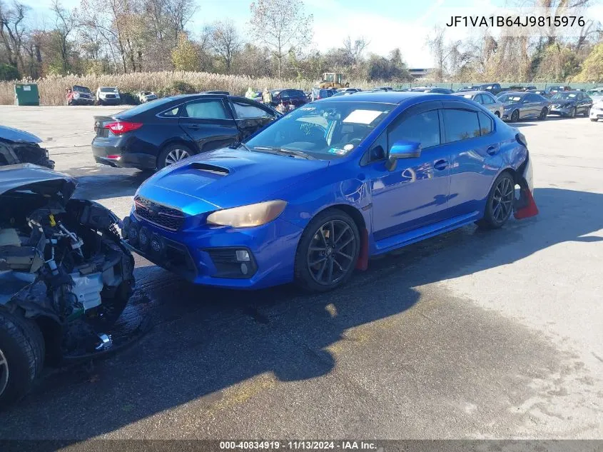 2018 Subaru Wrx Premium VIN: JF1VA1B64J9815976 Lot: 40834919