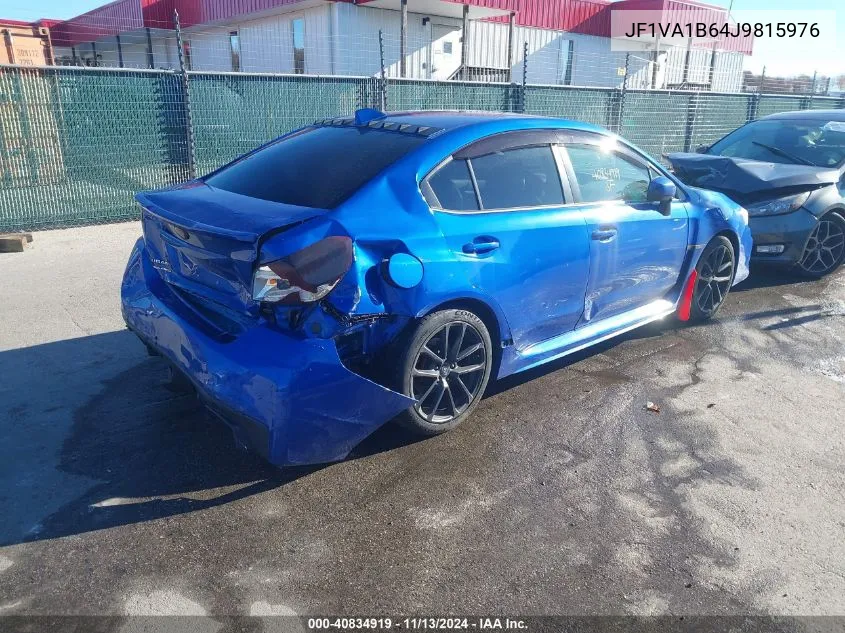 2018 Subaru Wrx Premium VIN: JF1VA1B64J9815976 Lot: 40834919