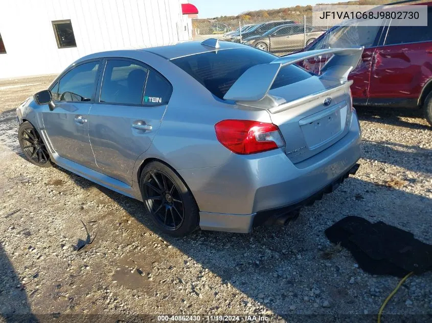 2018 Subaru Wrx Premium VIN: JF1VA1C68J9802730 Lot: 40862430