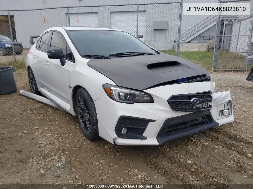 2019 Subaru Wrx VIN: JF1VA1D64K8823810 Lot: 12099039