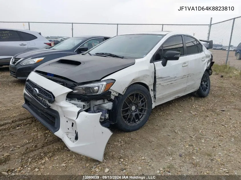 2019 Subaru Wrx VIN: JF1VA1D64K8823810 Lot: 12099039