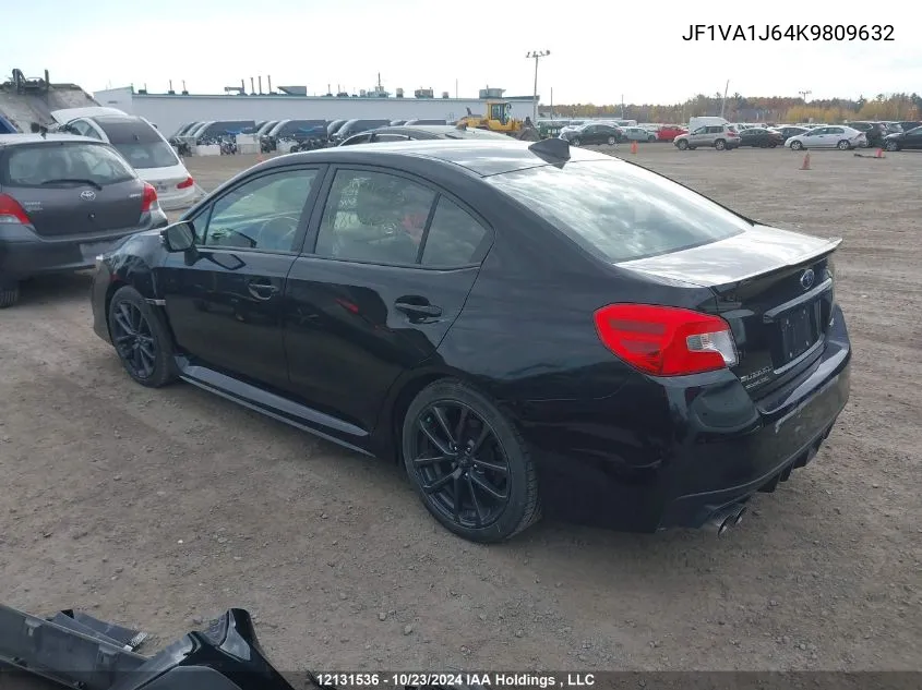 2019 Subaru Wrx Limited VIN: JF1VA1J64K9809632 Lot: 12131536