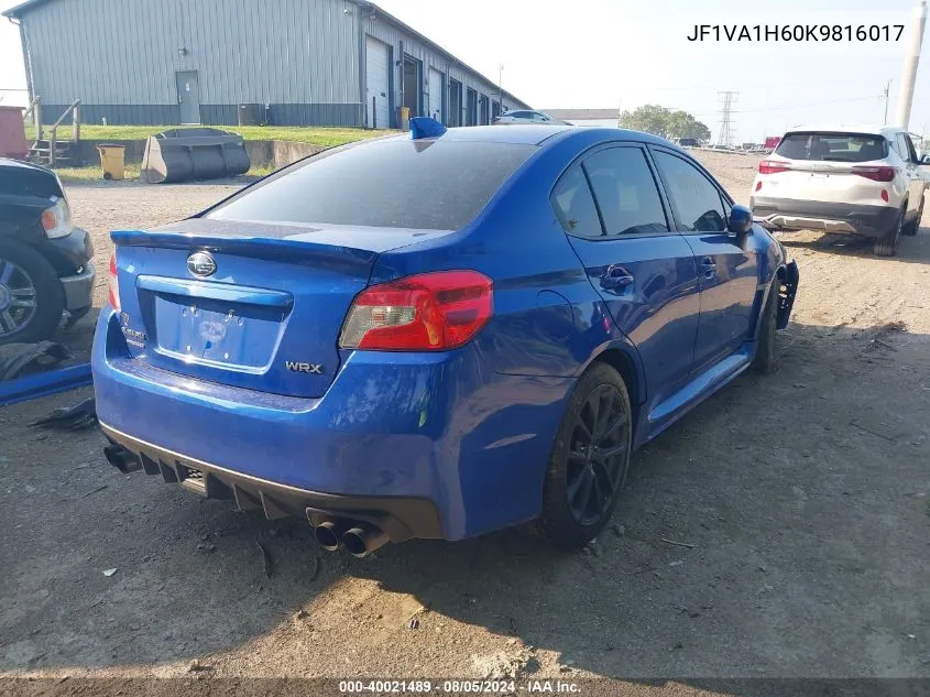 JF1VA1H60K9816017 2019 Subaru Wrx Limited