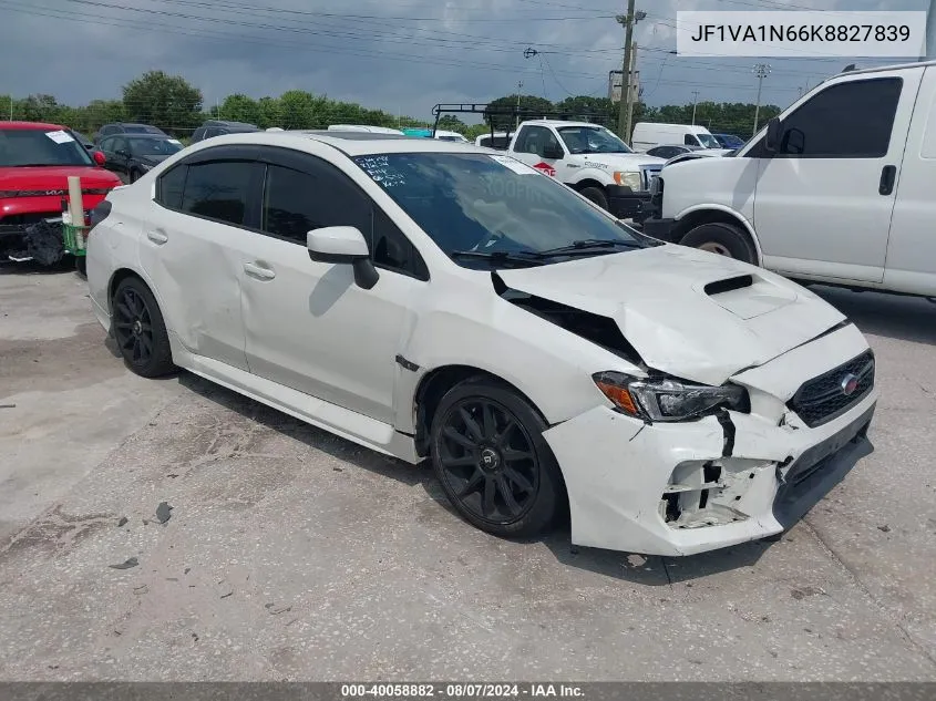 2019 Subaru Wrx Limited VIN: JF1VA1N66K8827839 Lot: 40058882