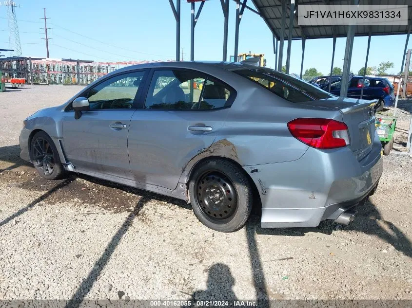 2019 Subaru Wrx Limited VIN: JF1VA1H6XK9831334 Lot: 40162055