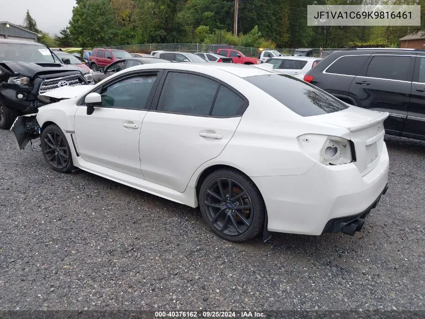 2019 Subaru Wrx Premium VIN: JF1VA1C69K9816461 Lot: 40376162