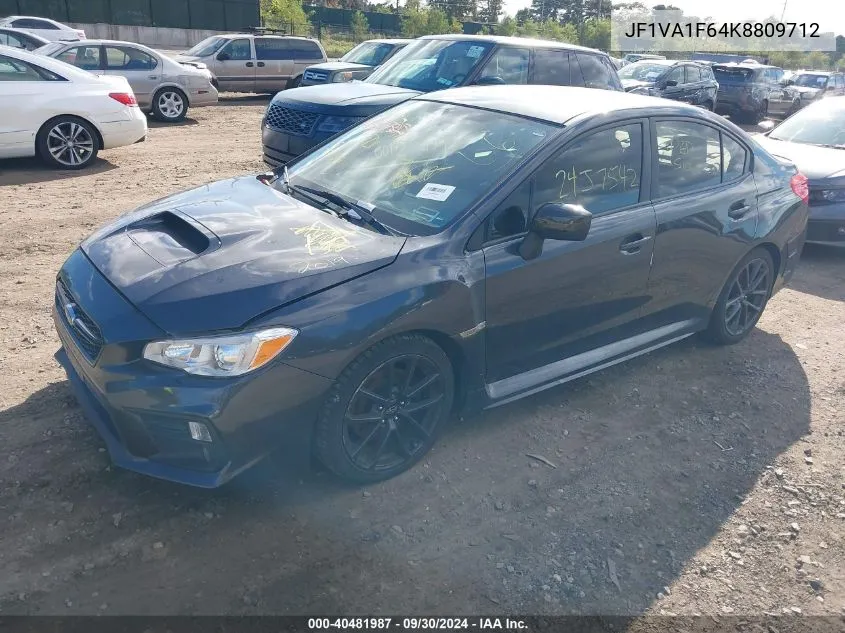 2019 Subaru Wrx Premium VIN: JF1VA1F64K8809712 Lot: 40481987