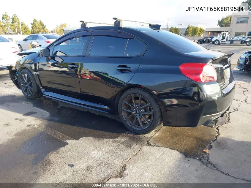 2019 Subaru Wrx Premium VIN: JF1VA1F65K8819584 Lot: 40741630