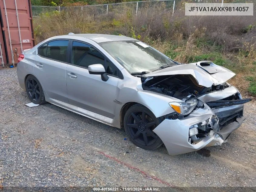 2019 Subaru Wrx VIN: JF1VA1A6XK9814057 Lot: 40756221