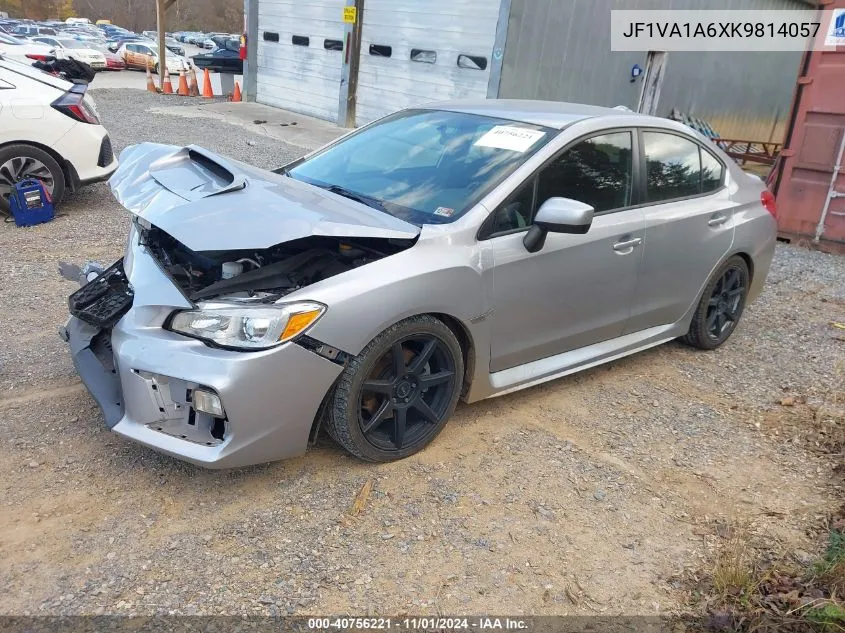 2019 Subaru Wrx VIN: JF1VA1A6XK9814057 Lot: 40756221