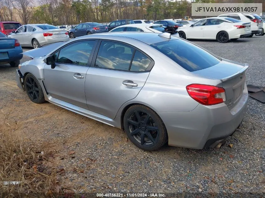 2019 Subaru Wrx VIN: JF1VA1A6XK9814057 Lot: 40756221