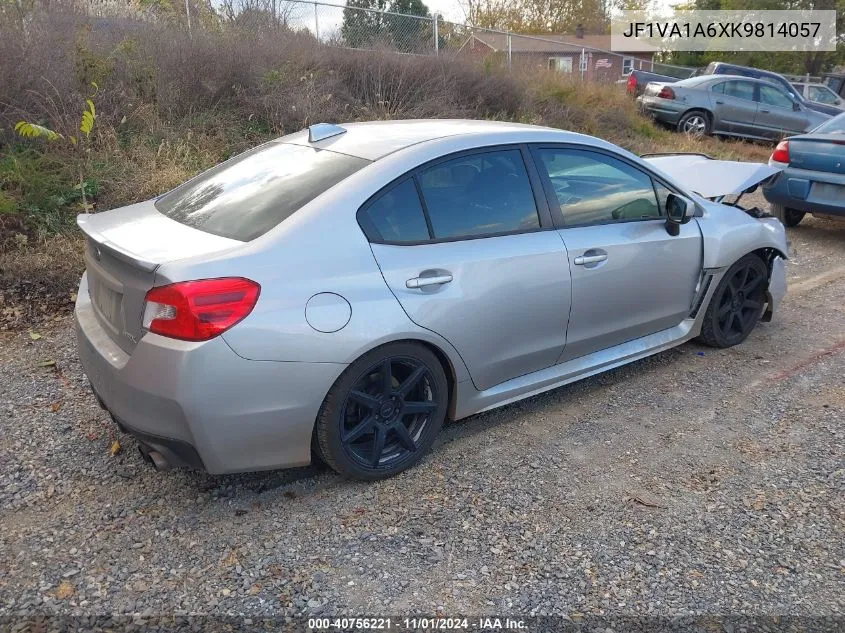 2019 Subaru Wrx VIN: JF1VA1A6XK9814057 Lot: 40756221